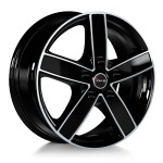 Llanta Avus AC-V51 Black Polished 7.5x18" 5x120 ET50 CB65.1