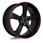 Llanta Avus AF10 Black Matt Red Line 10.0x21" 5x112 ET18 CB66.6
