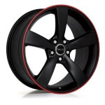 Llanta Avus AF10 Black Matt Red Line 10.0x21" 5x112 ET18 CB66.6