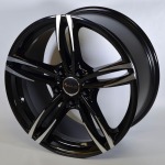 Llanta Avus AF15 Black Polished 8.5x19" 5x114.3 ET45 CB73.1