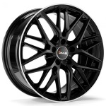 Llanta Avus AF19 Black Lip Polished 7.5x17" 5x112 ET30 CB66.6