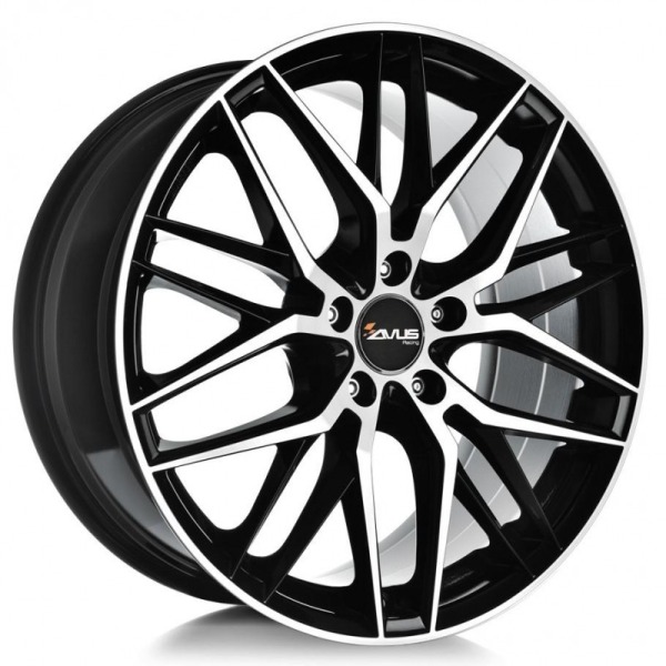 Llanta Avus AF19 Black Polished 8.5x19" 5x112 ET30 CB66.6
