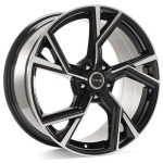 Llanta Avus AF20 Black Polished 8.0x18" 5x112 ET48 CB57.1