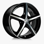 Llanta Avus AF8 Black Polished 6.5x16" 4x108 ET40 CB63.4