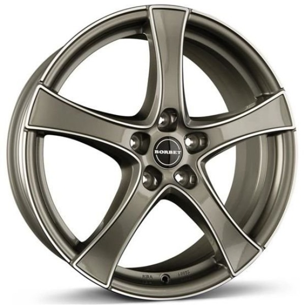 Llanta Borbet F2 GP-Graphite polished 5.5x14" 4x100 ET39 CB56.6