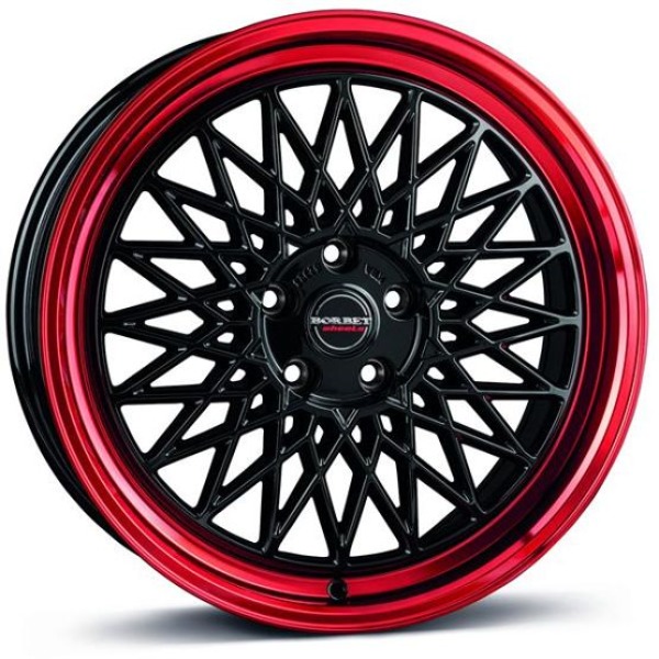 Llanta Borbet B BRR-black rim red 8.0x18" 5x112 ET45 CB66.5