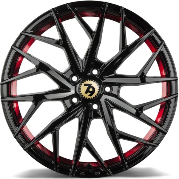 Llanta Seventy9 Wheels SV-C BGRIL- Black glossy red inner lip 8.5x19" 5x120 ET33 CB72.6 - Image 4