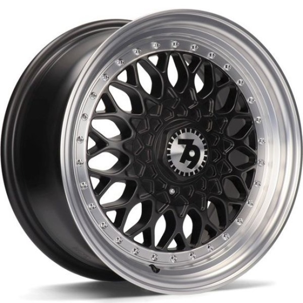 Llanta Seventy9 Wheels SV-E DMBLP-Matt Black Front Polished Lip Polished 7.5x17" 5x112 ET35 CB72.6