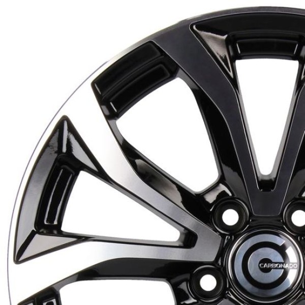 Llanta Carbonado Tiger BFP-Black Front Polished 7.5x17" 5x112 ET35 CB66.5 - Image 4
