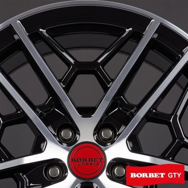 Llanta Borbet GTY BRPG-black rim polished glossy 8.5x19" 5x114.3 ET40 CB72.6 - Image 3