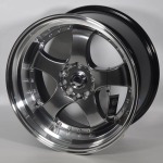 Llanta Forzza FLAMBER Hyper Black Lip Polished 8.5x18" 5x112 ET25 CB73.1