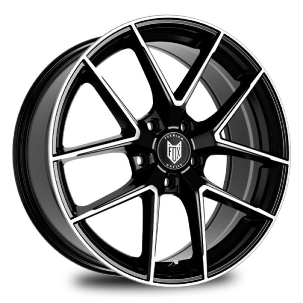 Llanta Fox Racing FX5 Black Polished 8.0x19" 5x112 ET45 CB66.6