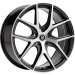 Llanta Fox Racing ALPHA Black Polished 7.5x17" 5x100 ET35 CB57.1