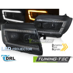 Tubo De Faro LED Negro Drl Seq Para Vw Crafter Ii 2017-