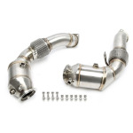 TA Technix downpipe with catalytic converter and flex pipe suitable for BMW 5 Series F10/11/07, 6 Series F12/F13, 7 Series F01/02/03, X5 E70, X6 E71 - N63 engines
