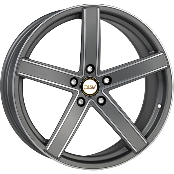 Llanta DLW UROS-K Matt Anthracite Polish 8.5x19" 5x112 ET40 CB78.1