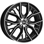 Llanta Momo MASSIMO Matt Black Polished 8.0x18" 5x110 ET30 CB65.1