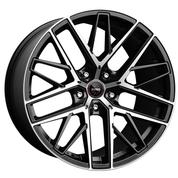 Llanta Momo RFX-01 Matt Black Polished 9.0x21" 5x120 ET40 CB72.6