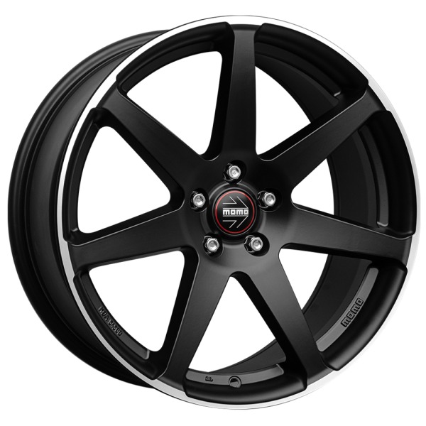 Llanta Momo SEVEN Matt Black Polished 8.5x19" 5x114.3 ET40 CB72.3