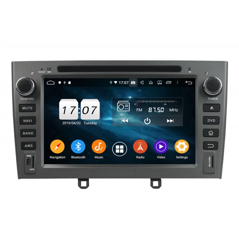 nv-pe004-pro8 Sistema Multimedia Navisson para PEUGEOT 308 1ª GEN. (2007-2015) / RCZ (+2009) - Imagen 1