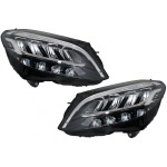 GoldCar Faros LED completos compatibles con Mercedes Clase C W205 S205 (2019 en adelante) LHD