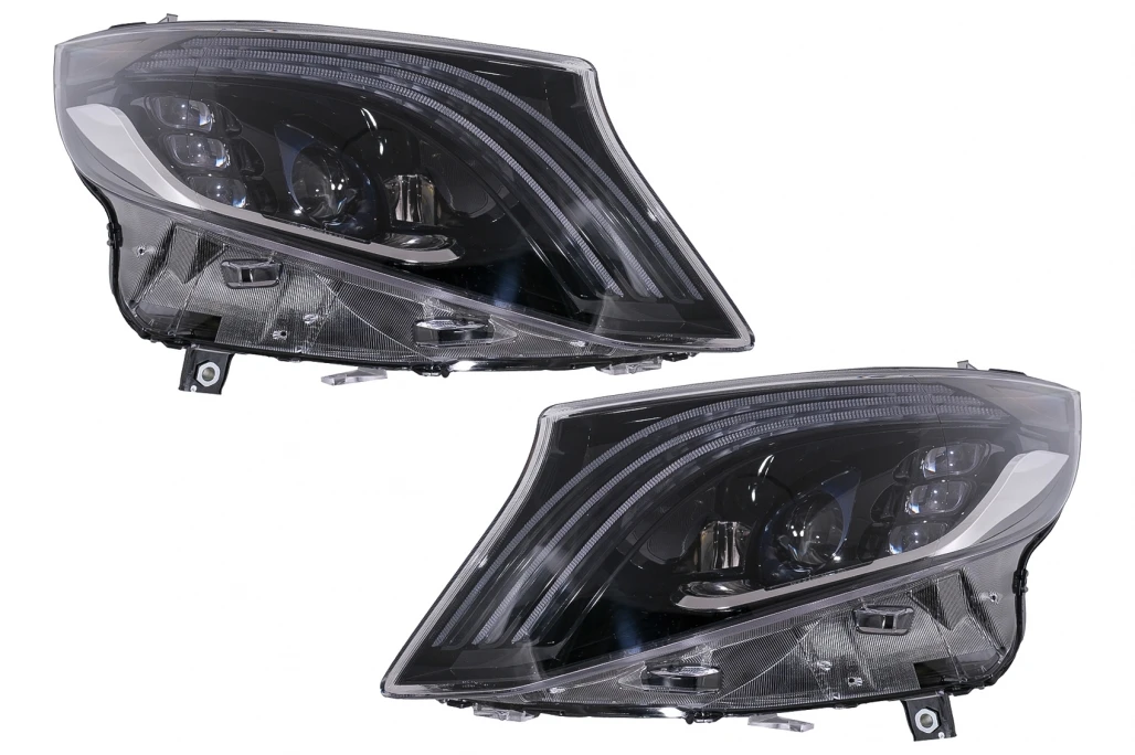 b2b-full-led-headlights-suitable-for-mercedes-v-class_6002248_6103295 GoldCar Faros LED completos compatibles con Mercedes Clase V W447 (2016-2020) Negro - Imagen 1