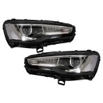 GoldCar Faros delanteros LED DRL adecuados para Mitsubishi Lancer (2007-2017) Proyector doble Señal secuencial dinámica