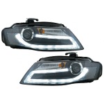 GoldCar Faros delanteros compatibles con Audi A4 B8 8K (2008-2011) Barra de luces diurnas LED con diseño xenón LHD