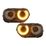 GoldCar Faros LED compatibles con Dodge Challenger (2015-2023) Luces RGB negras