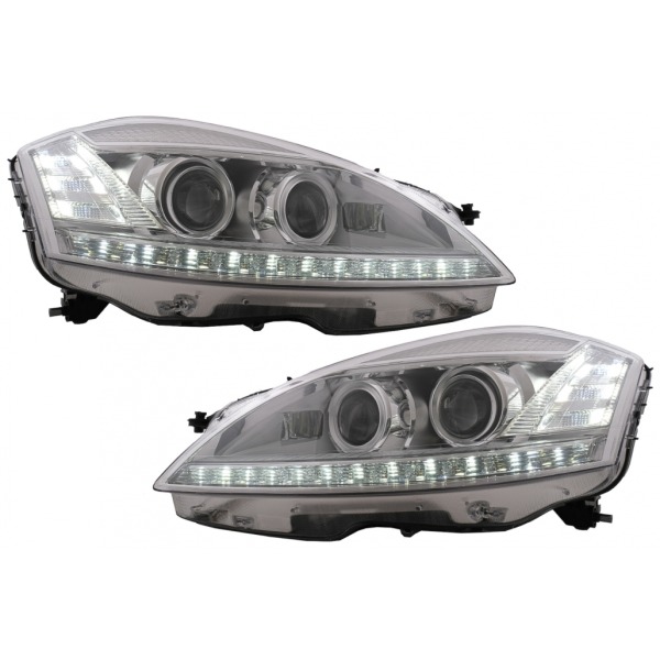 GoldCar Faros LED compatibles con Mercedes Clase S W221 (2005-2009) Facelift Look LHD