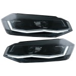 GoldCar Faros LED compatibles con VW Polo AW MK6 (2018-2020) con arranque dinámico y luces de giro secuenciales