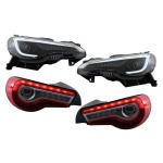 GoldCar Faros LED con luz trasera Full LED adecuados para Toyota 86 (2012-2019) Subaru BRZ (2012-2018) Scion FR-S (2013-2016) con luces de giro dinámicas secuenciales