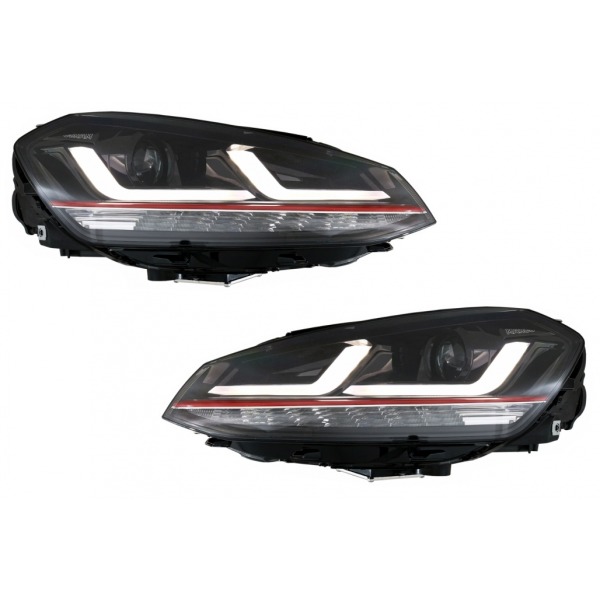 Faros delanteros LED completos de Osram LEDriving adecuados para VW Golf 7 VII (2012-2017) Actualización GTI roja para halógenos