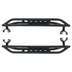 GoldCar Estribos laterales Nerf Bars adecuados para Jeep Wrangler Rubicon JK (2007-2017) 2 puertas de hierro