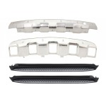 GoldCar Estribos laterales con placas protectoras todoterreno compatibles con Mercedes Clase M ML W164 (2005-2008)