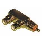 Radiovox Conector Bifurcador Rca Forma "F"-PRO Oro RDV-58.2587