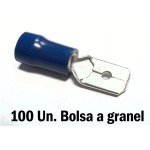 Radiovox Terminal Aislado Faston Macho 6.3mm Azul RDV-PVCC-25635