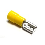 Radiovox Terminal Aislado Faston Hembra 6.3mm Amarillo RDV-EF-55063