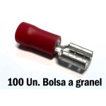 Radiovox Terminal Aislado Faston Hembra 4,8mm Rojo RDV-PVCC-15048