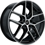 Llanta Mille Miglia MM1004 Gloss Black Polished 7.5x17" 5x110 ET30 CB65.1