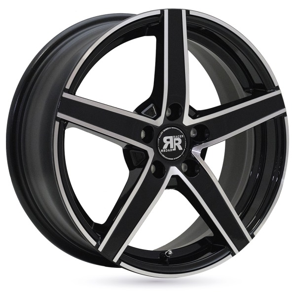Llanta Racer ARTIC EVO Bright Black Machined Face 7.0x17" 5x108 ET42 CB67.1
