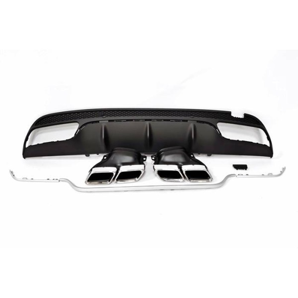 Difusor Trasero Mercedes W205 2014-2018 4P / SW Look AMG C63 ABS