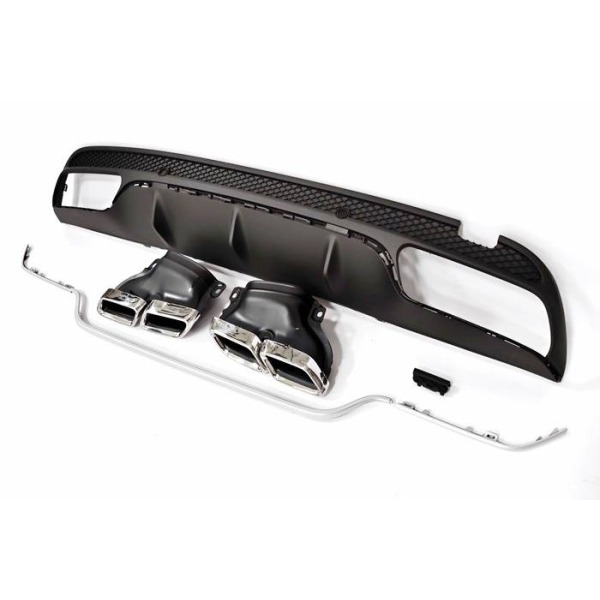 Difusor Trasero Mercedes W205 2014-2018 4P / SW Look AMG C63 ABS - Image 2