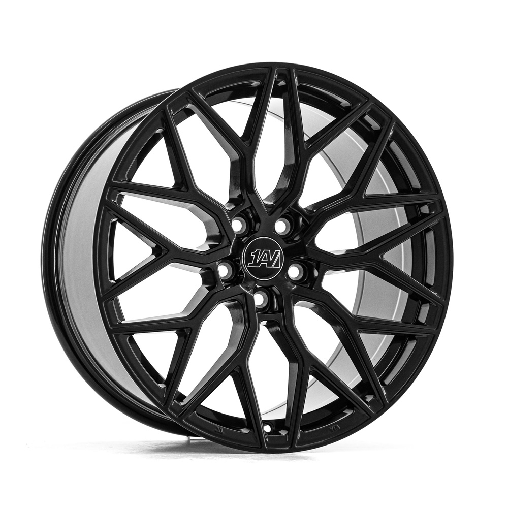 1AV-ZX12-GB-19IN-DS Llanta 1AV ZX12 Gloss Black 8.5x19" BLANK ET40 CB72.6-74.1 - Imagen 1