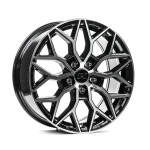 Llanta 1AV ZX12T Gloss Black & Polished 8.0x18" BLANK ET40 CB73.1-108