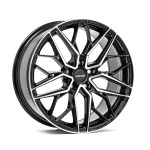 Llanta Lenso VENTUS Gloss Black & Polished 8.5x19" BLANK ET40 CB72.6-74.1