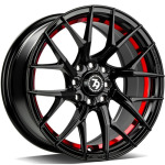 Llanta 79 Wheels SCF-G BGRIL- Black Glossy Red Inner Lip 7.0x15" 4x100/114.3 ET35 CB67.1