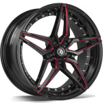 Llanta 79 Wheels SV-AR BGMR - Black Glossy Milled Red 8.5x19" 5x112 ET35 CB66.5