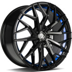 Llanta 79 Wheels SV-C BGBIL - Black Glossy Blue Inner Lip 8.5x19" 5x114.3 ET40 CB73.1