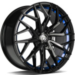 Llanta 79 Wheels SV-C BGBIL - Black Glossy Blue Inner Lip 8.5x19" 5x120 ET33 CB72.6